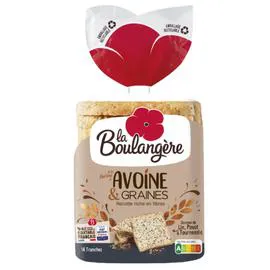 LA BOULANGÈRE Pain de mie avoine et graines 500g