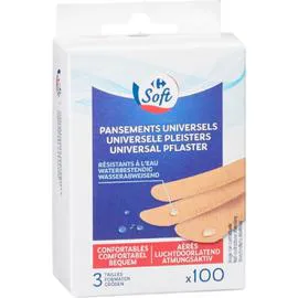 CARREFOUR SOFT Pansements universels x100