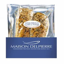 DELPIERRE Filets de maquereau fumés au poivre 150g