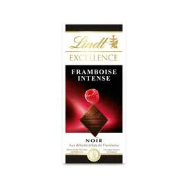 LINDT, EXCELLENCE Chocolat noir framboise intense 100g