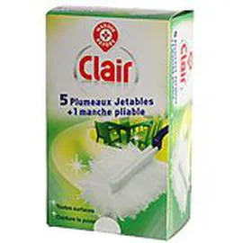 MARQUE REPÈRE, CLAIR Plumeaux jetables Avec poignée x5 x5