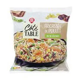 MARQUE REPÈRE, CÔTÉ TABLE Fricassée de poulet Riz et légumes 900g