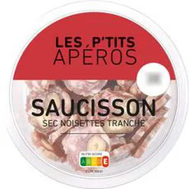 LES P'TITS APEROS Saucisson sec tranché aux noisettes 100g