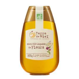 TERRE DE MIEL Miel Bio Liquide de Fleurs 500g