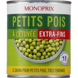 MONOPRIX Petits pois à l'étuvée extra-fins 561g