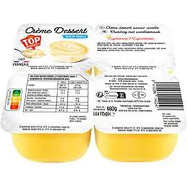 TOP BUDGET Crème dessert saveur vanille 4x115g