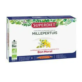 SUPER DIET Complément Alimentaire Millepertuis Bio x20 ampoules 300ml