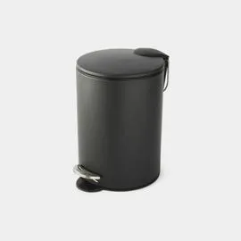 MONOPRIX Maison Poubelle Ronde, À Pédale, 3L, Noir Mat l'unité