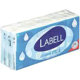LABELL Mouchoirs lotionnés 12x9 
