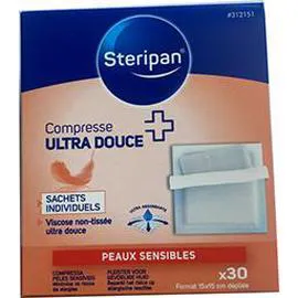 STERIPAN Compresses Ultra-douces 15X15cm - x30 x30