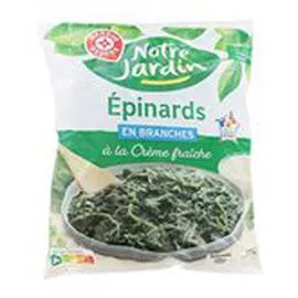 MARQUE REPÈRE, NOTRE JARDIN Epinards Branches A la crème fraîche 1kg