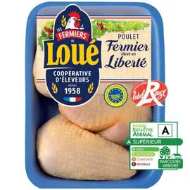 LOUÉ Cuisses de poulet jaune Label Rouge 900g