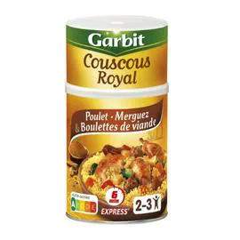 GARBIT Plat cuisiné couscous royal poulet merguez boulettes de viande 1,250kg