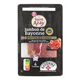 MARQUE REPÈRE, SAINT-AZAY Jambon de Bayonne Saint Azay 6 tranches 150g