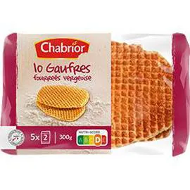 CHABRIOR Gaufres fourrées vergeoise 300g
