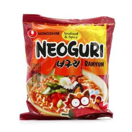  Nouilles Instantanées Neoguri Épicées - Ramyun Saveur Fruits De Mer - Sachet De 120g l'unité