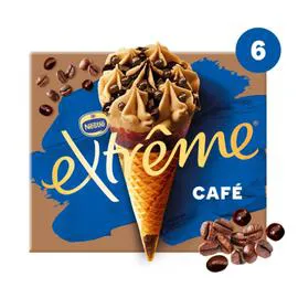 NESTLÉ, EXTRÊME Glace Cône café pépites 6x71g