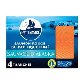 PETIT NAVIRE Saumon fumé MSC 4 tranches 120g