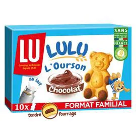 LU, LULU L'OURSON Gâteaux fourrés au chocolat L'Ourson 300g