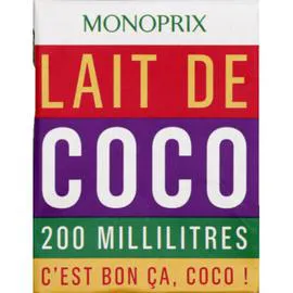 MONOPRIX Lait de coco 200ml