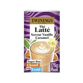 TWININGS Thé noir latté vanille caramel 175g