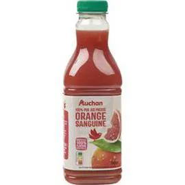 AUCHAN Pur jus d'orange sanguine pressées 90cl