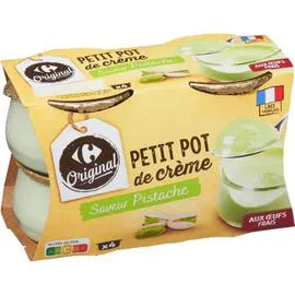 CARREFOUR ORIGINAL Crème dessert pistache 4x100g