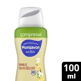 MONSAVON Déodorant pierre d'alun vanille compressé anti-transpirant 100ml
