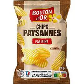 BOUTON D'OR Chips paysannes nature 150g