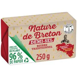 NATURE DE BRETON Beurre demi sel 250g