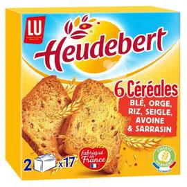 LU, HEUDEBERT Biscottes 6 céréales 300g