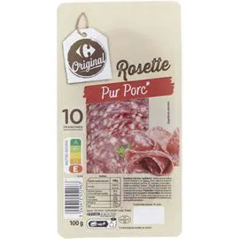 CARREFOUR ORIGINAL Rosette pur porc 100g