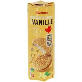AUCHAN Mon goûter biscuits fourrés goût vanille au blé complet 300g