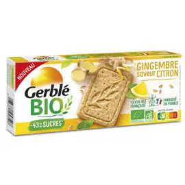 GERBLÉ BIO Biscuit sablé citron gingembre Bio 130g