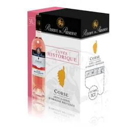 RÉSERVE DU PRÉSIDENT Vin rosé AOP Cuvée Historique 3l