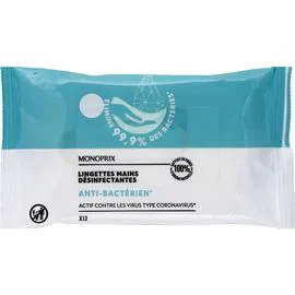 MONOPRIX Lingettes désinfectantes x12