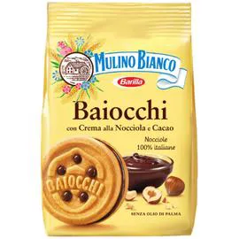 MULINO BIANCO Biscuits fourrés noisettes cacao Baiocchi 260g