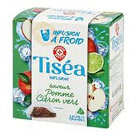 MARQUE REPÈRE, TISÉA Infusion à froid Tisea Pomme citron vert 33g