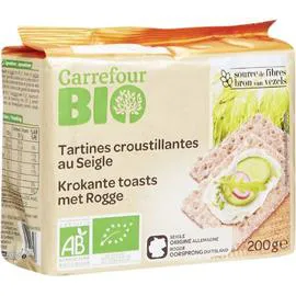 CARREFOUR BIO Tartines bio au seigle 200g
