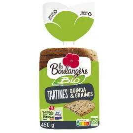 LA BOULANGÈRE Tartines bio quinoa et graines 450g