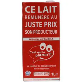 C'EST QUI LE PATRON ?! Lait Entier Stérilisé UHT 1l
