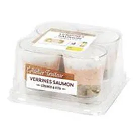 LECLERC, L'ATELIER TRAITEUR Verrines au saumon x4 180g
