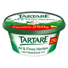 TARTARE Fromage à Tartiner Ail Et Fines Herbes 250g
