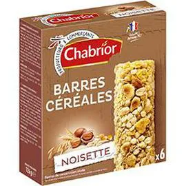 CHABRIOR Barres céréales noisettes 126g