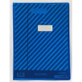 MONOPRIX Monoprix Maison Protège Cahier Bleu A4 l'unité