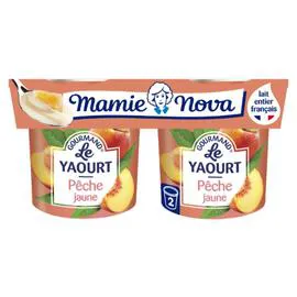MAMIE NOVA Yaourt gourmand arôme pêche 2x150g
