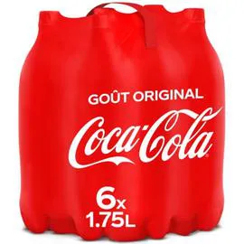 COCA-COLA Soda au cola original 6x1,75l