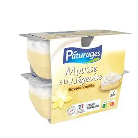 PÂTURAGES Mousse à la Liégeoise saveur vanille 320g