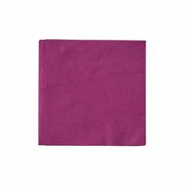 MONOPRIX MAISON 50 serviettes double épaisseur, prune, 33x33cm l'unité