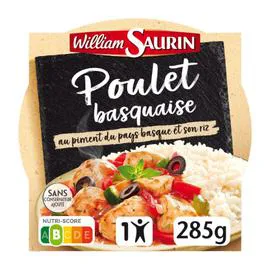 WILLIAM SAURIN Plat cuisiné poulet basquaise 285g